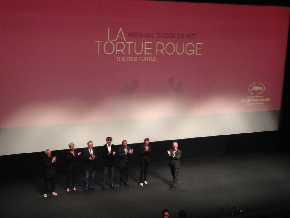 The premiere of “Un Certain Regard” film The Red Turtle, with revered producer Toshio Suzuki of famed Japanese animation studio Studio Ghibli on stage.