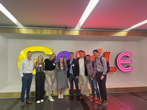 Students at the Google offices